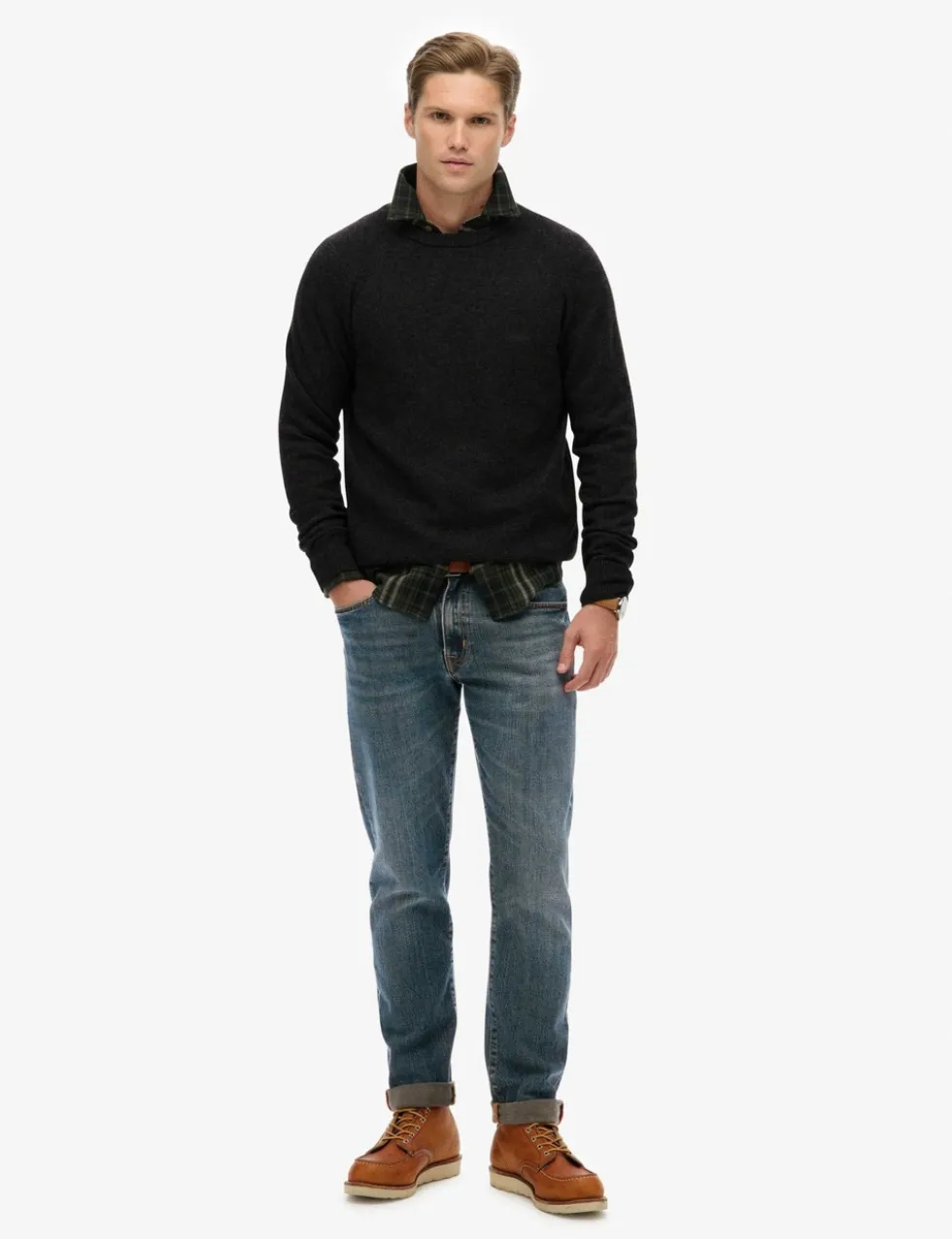 Wool Blend Crew Neck Jumper