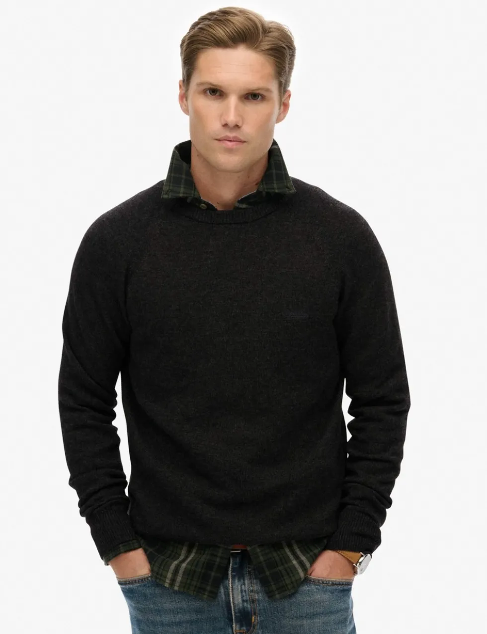 Wool Blend Crew Neck Jumper