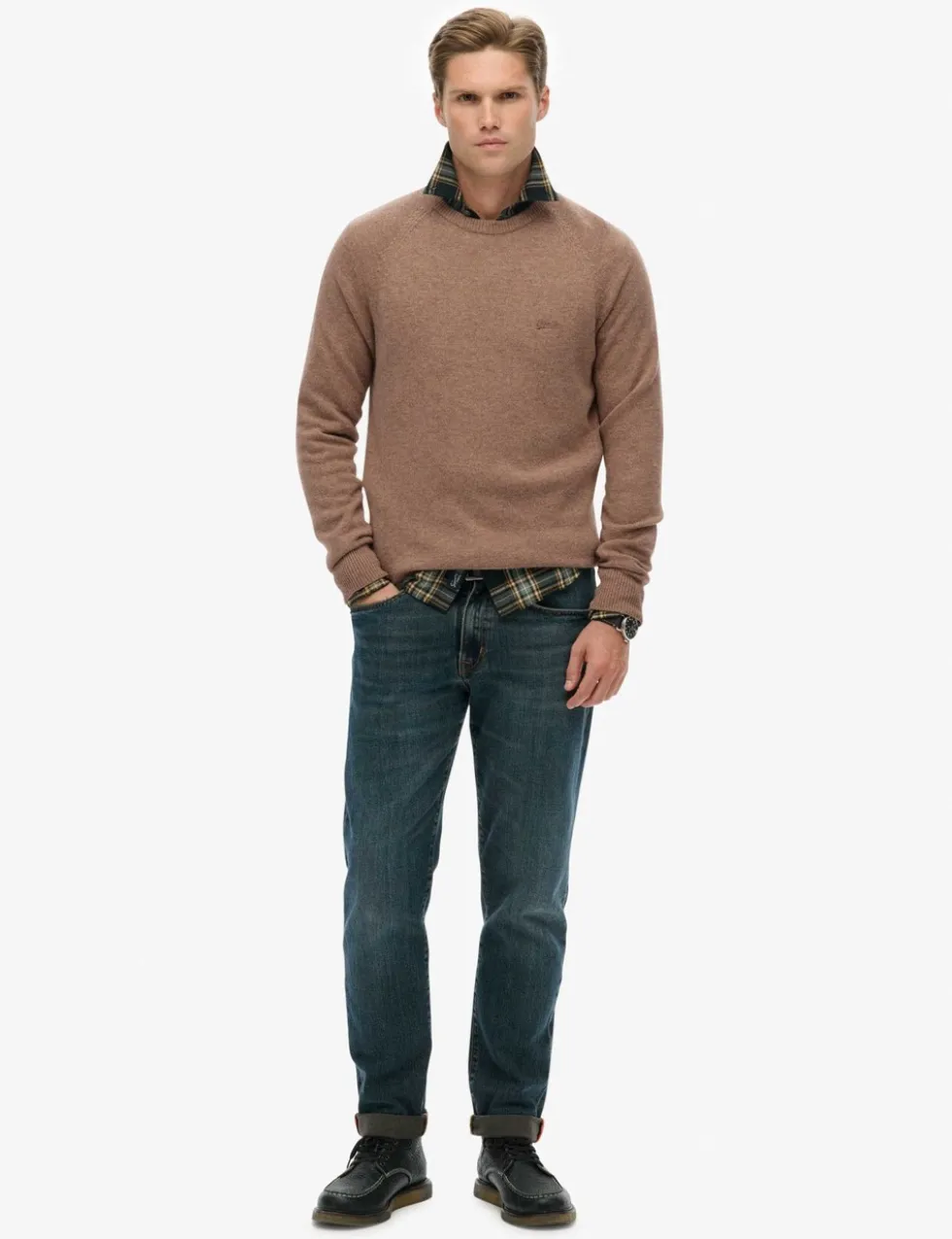 Wool Blend Crew Neck Jumper