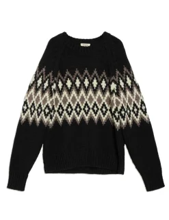 Wool Blend Fair Isle Crew Neck Jumper