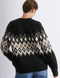 Wool Blend Fair Isle Crew Neck Jumper