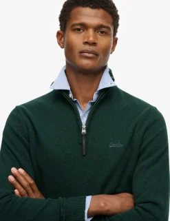 Wool Blend Half Zip Jumper