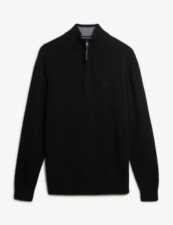 Wool Blend Half Zip Jumper
