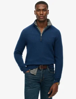 Wool Blend Half Zip Jumper