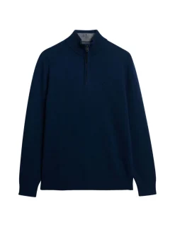Wool Blend Half Zip Jumper