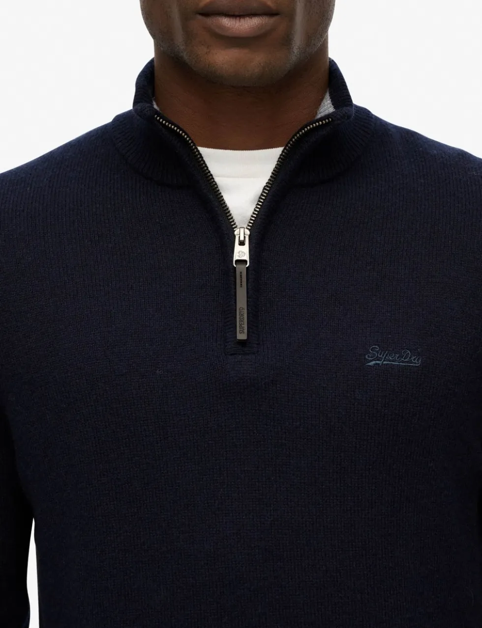 Wool Blend Half Zip Jumper