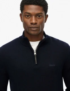 Wool Blend Half Zip Jumper