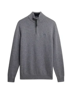 Wool Blend Half Zip Jumper