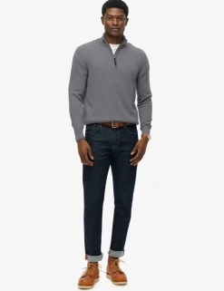 Wool Blend Half Zip Jumper