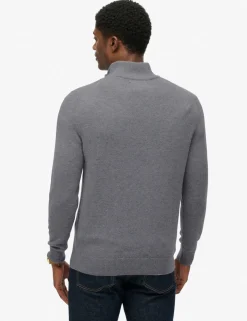 Wool Blend Half Zip Jumper