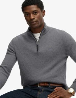 Wool Blend Half Zip Jumper