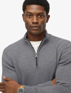 Wool Blend Half Zip Jumper