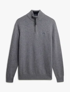 Wool Blend Half Zip Jumper