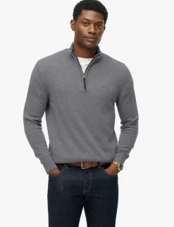 Wool Blend Half Zip Jumper