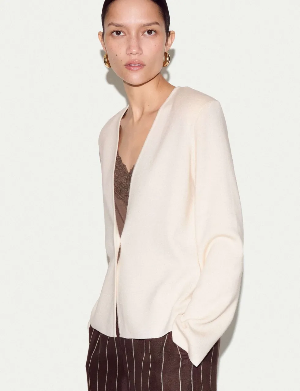 Wool Blend Knitted Jacket