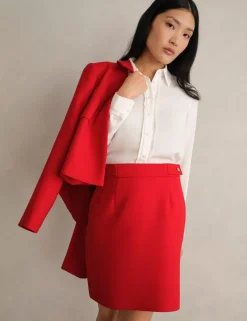 Wool Blend Mini A-Line Skirt