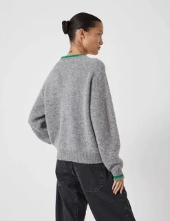 Wool Blend Off Piste Slogan Jumper