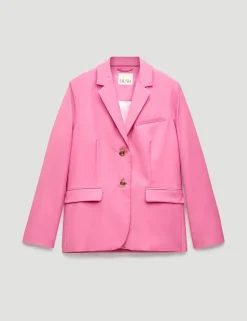 Wool Blend Relaxed Blazer