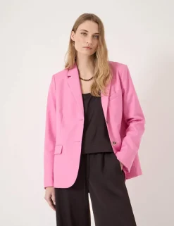 Wool Blend Relaxed Blazer