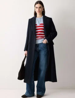 Wool Blend Striped Collared Jumper