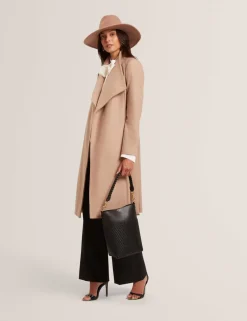 Wool Rich Belted Wrap Coat with Cashmere