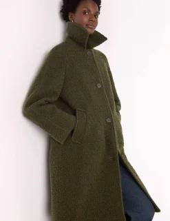 Wool Rich Boucle Trench Coat