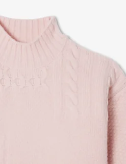 Wool Rich Cable Knit Roll Neck Jumper