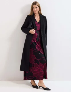 Wool Rich Collared Longline Coat