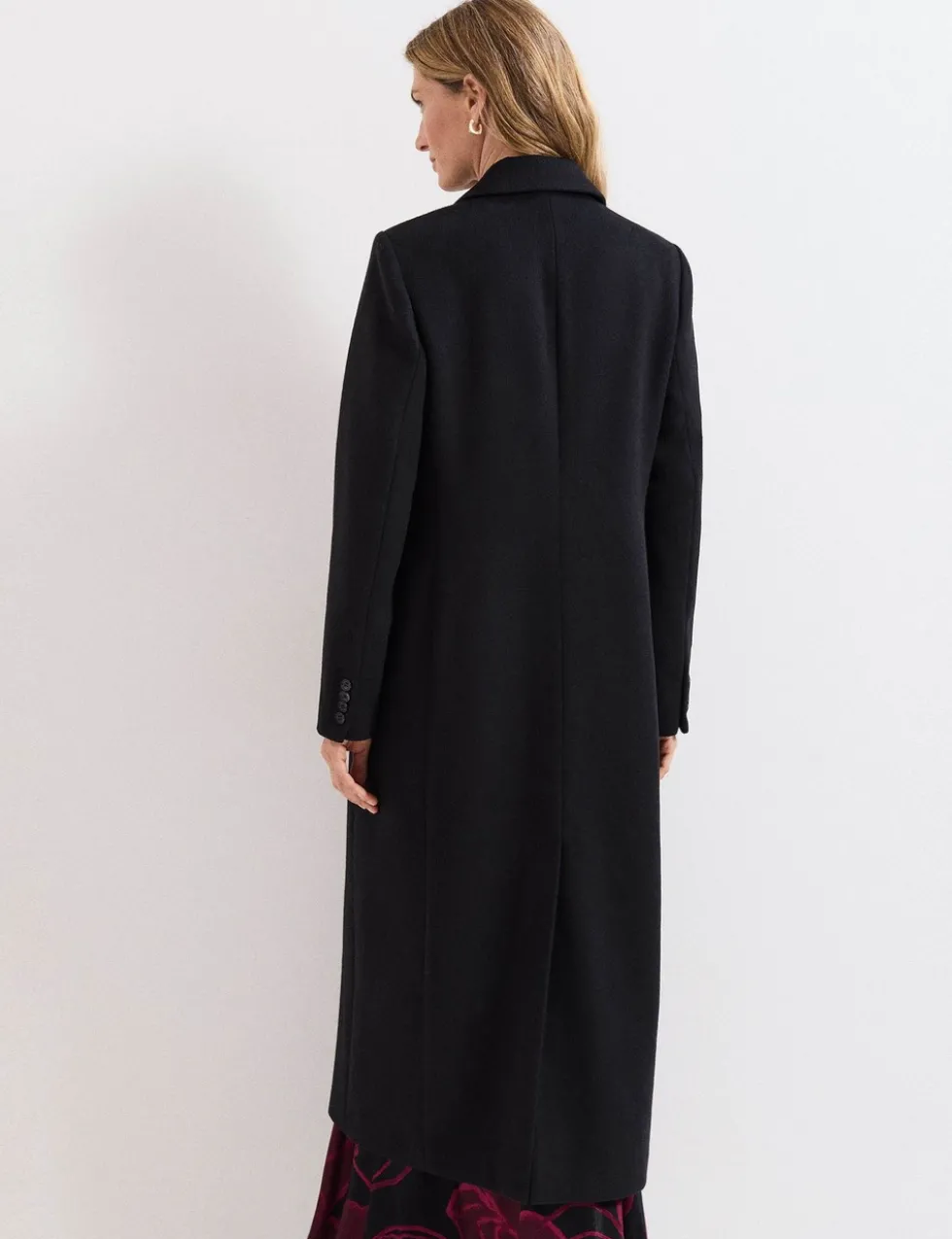 Wool Rich Collared Longline Coat