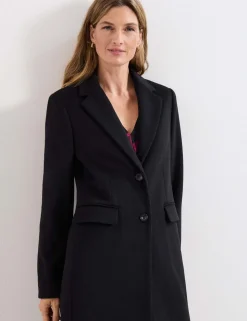 Wool Rich Collared Longline Coat