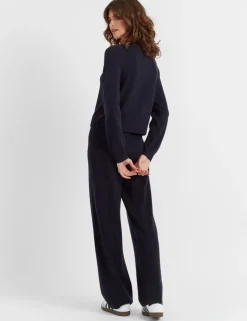 Wool Rich Crew Neck Cardigan with Cashmere