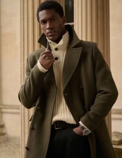 Wool Rich Double Breasted Trench Coat