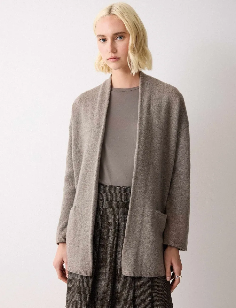 Wool Rich Edge to Edge Longline Cardigan