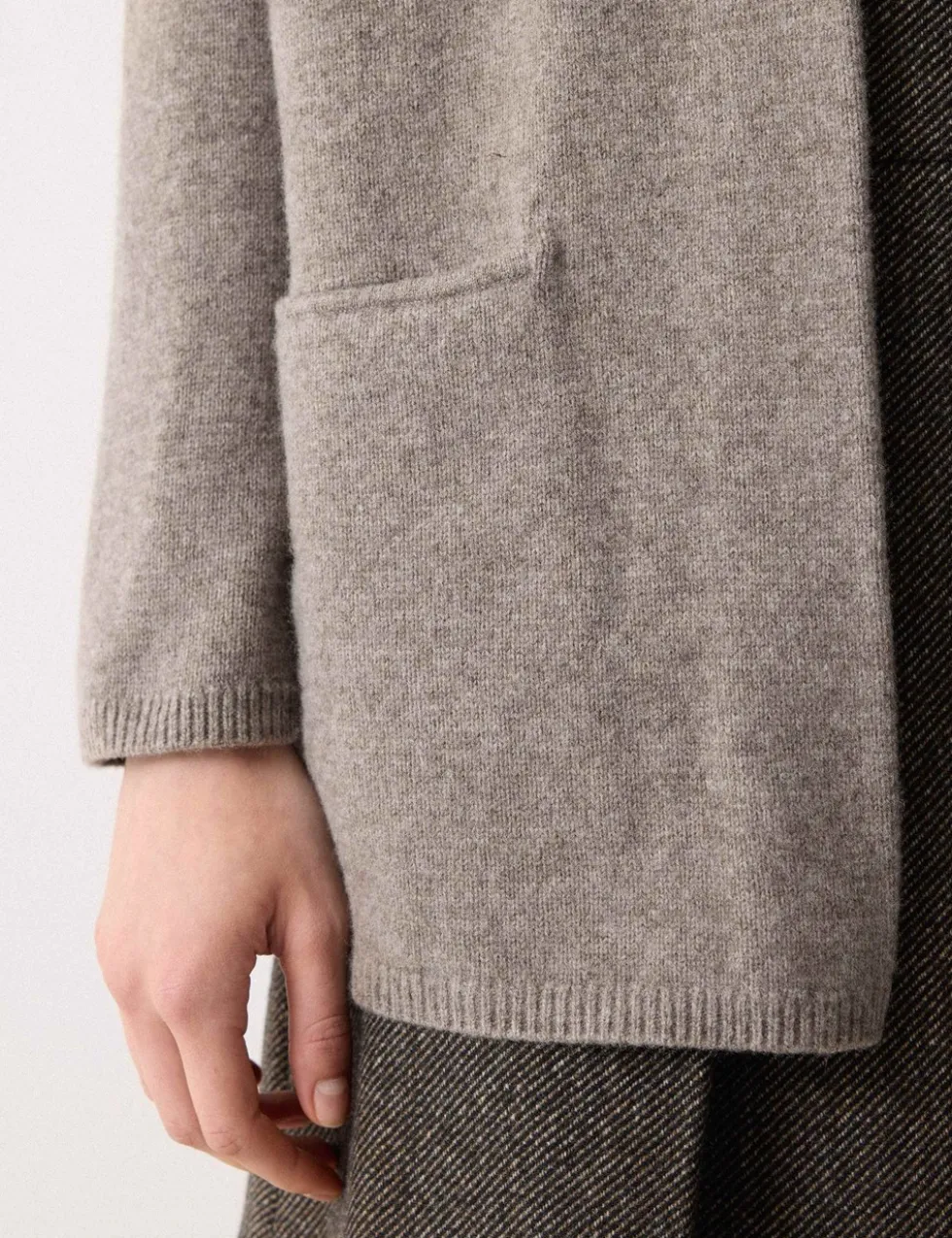 Wool Rich Edge to Edge Longline Cardigan