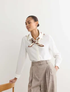 Wool Rich High Waisted Straight Leg Trousers