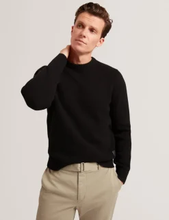 Wool Rich Logo Patch Crew Neck Jumper