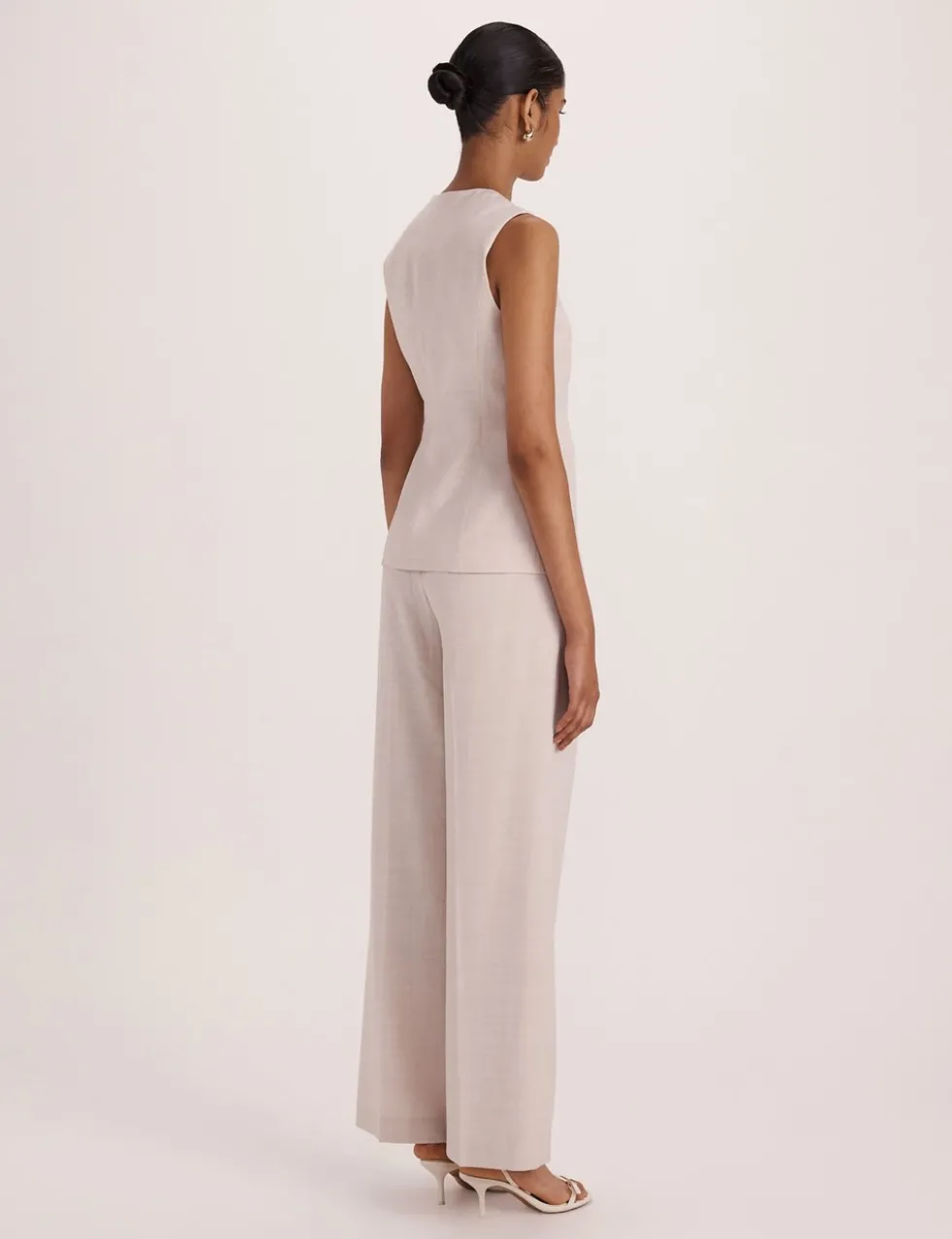 Wool Rich Pleat Front Straight Leg Trousers