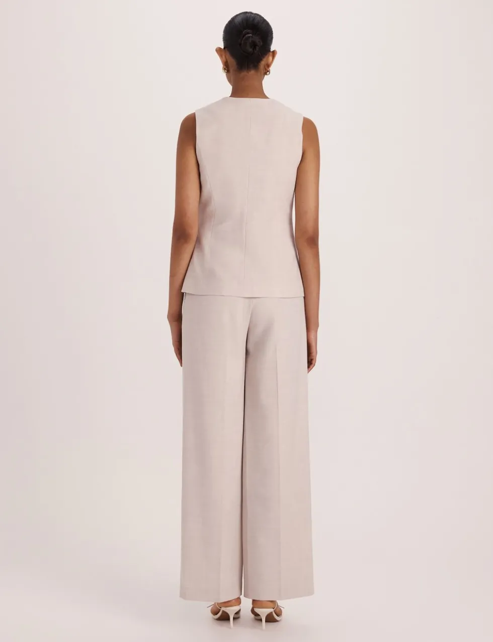 Wool Rich Pleat Front Straight Leg Trousers