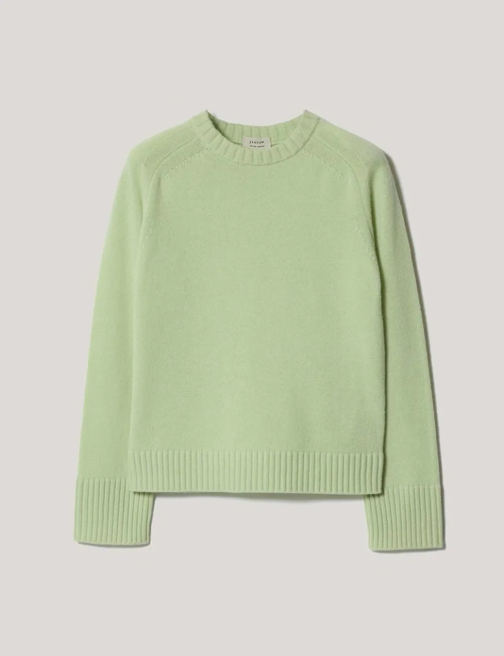 Wool Rich Saddle Crew Neck Jumper