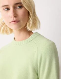 Wool Rich Saddle Crew Neck Jumper