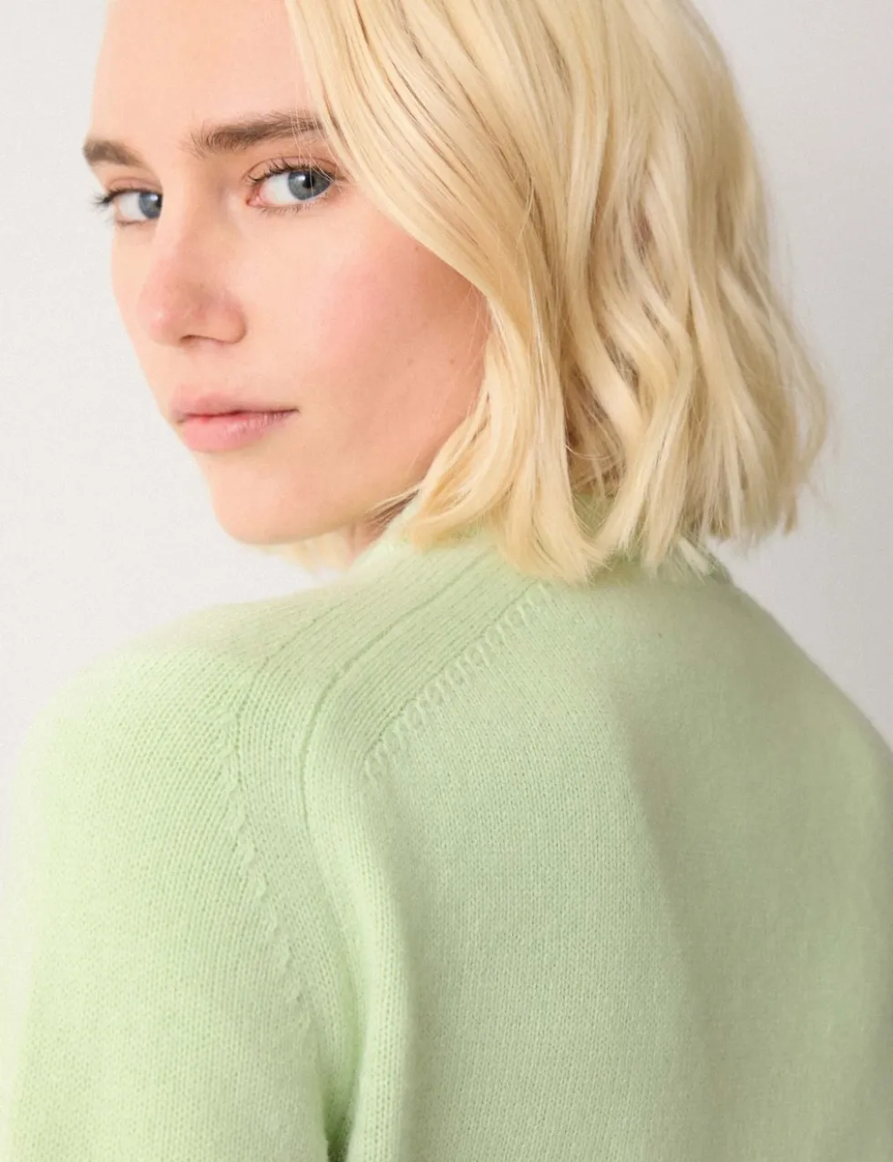 Wool Rich Saddle Crew Neck Jumper