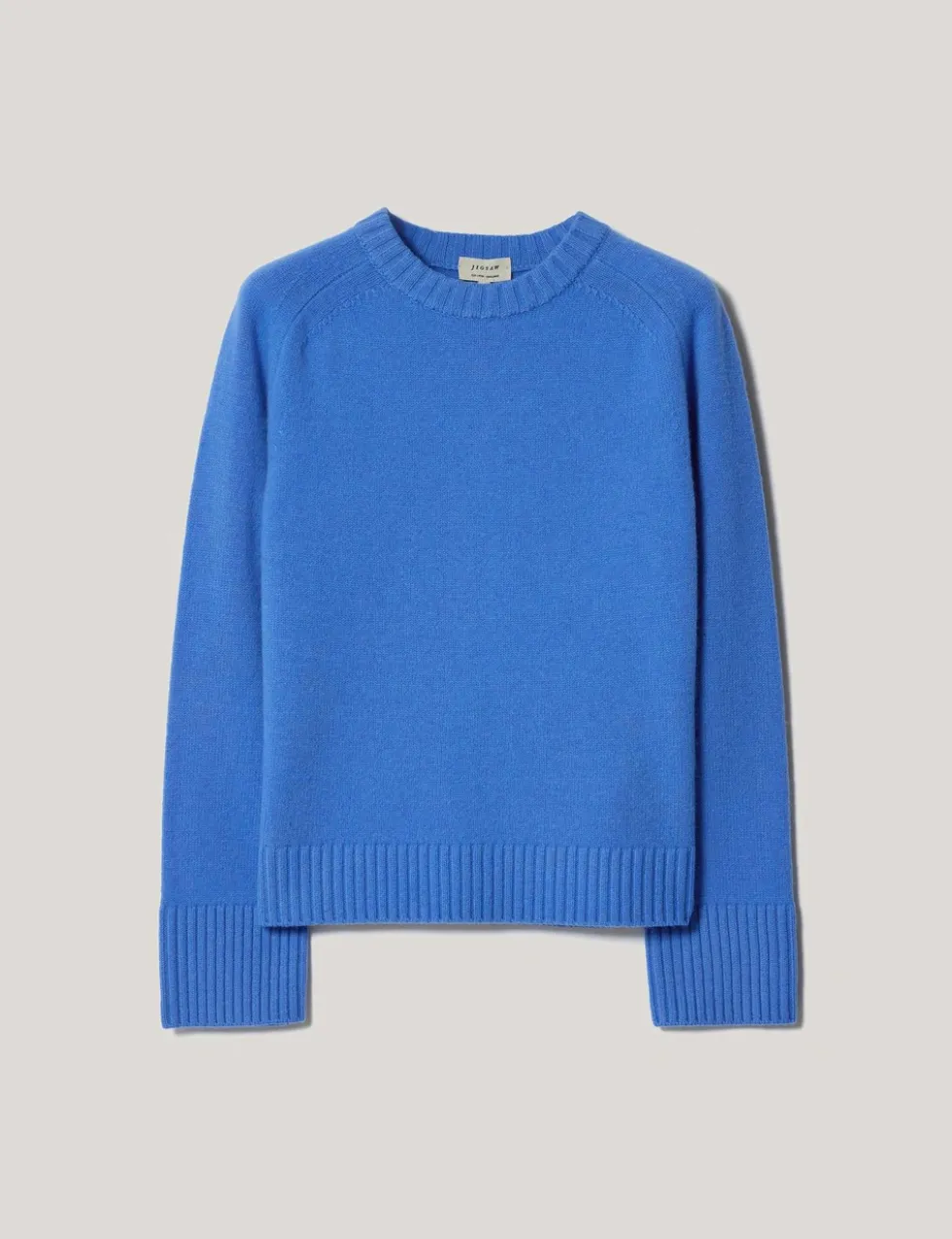 Wool Rich Saddle Crew Neck Jumper