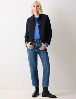 Wool Rich Saddle Crew Neck Jumper