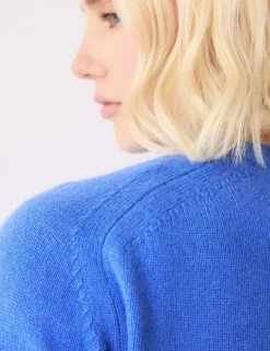 Wool Rich Saddle Crew Neck Jumper