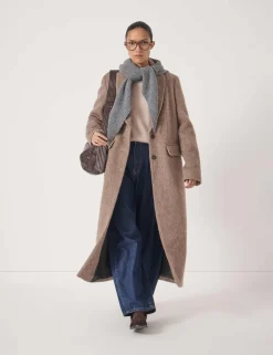 Wool Rich Textured Longline Coat