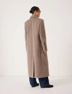 Wool Rich Textured Longline Coat