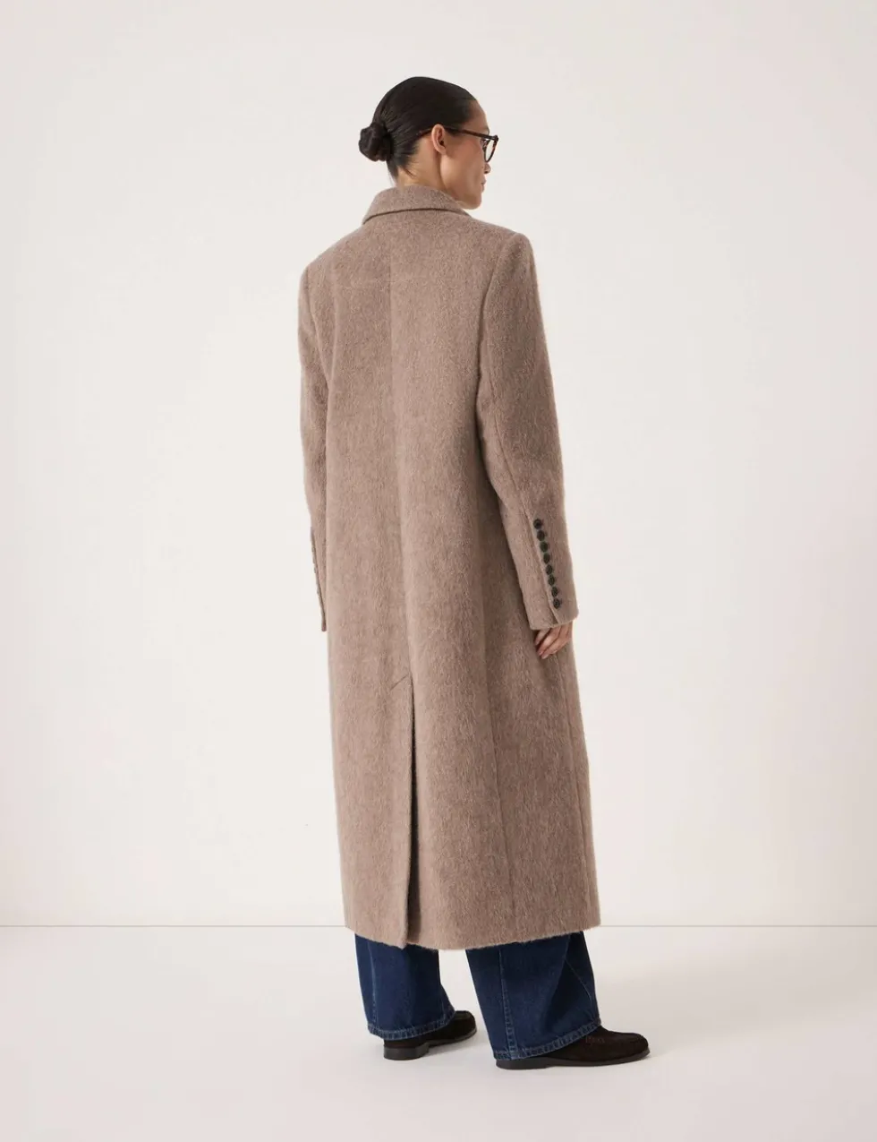 Wool Rich Textured Longline Coat