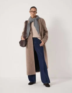 Wool Rich Textured Longline Coat