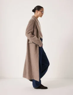 Wool Rich Textured Longline Coat