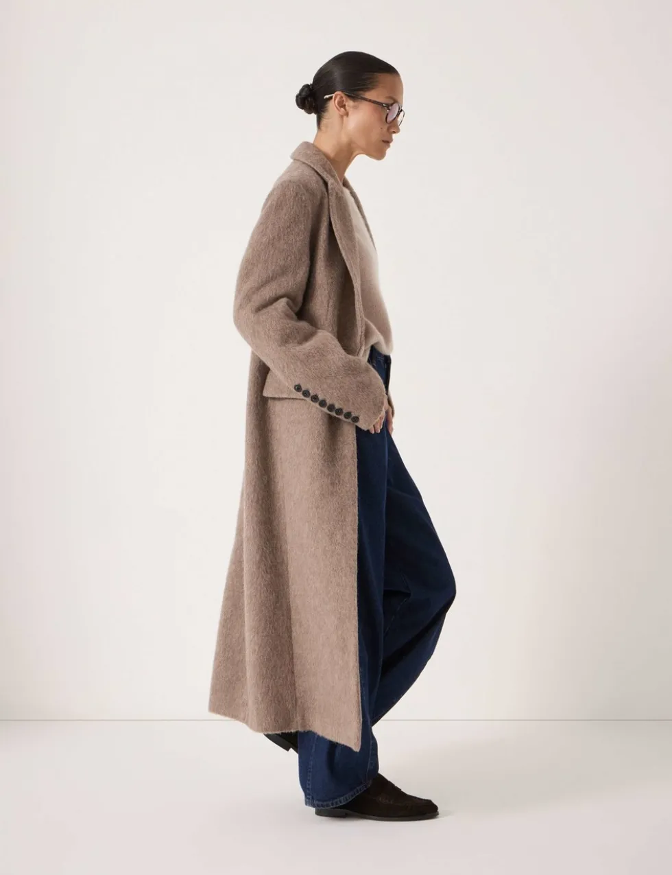 Wool Rich Textured Longline Coat